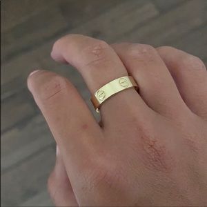 18k stainless steel gold ring screw design NEW